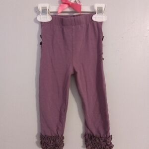 Ruffle Butts Purple Leggings 12-24 M